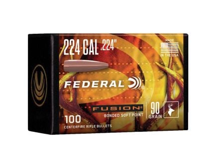 Federal Fusion Component .224 Cal 90 gr Reloading Bullets  BSP 100rds - FB224F1