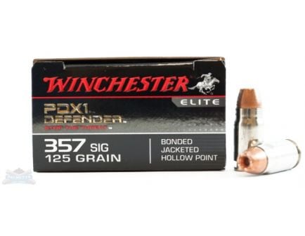 Winchester 357 Sig 125gr PDX1 Defender Ammunition 20 rds - S357SPDB