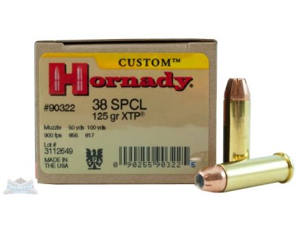 Hornady 38 Special 125gr XTP Custom Pistol Ammo 25rds - 90322