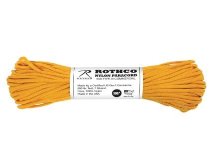 Rothco Nylon Paracord Type III 550 Lb - Gold, 100