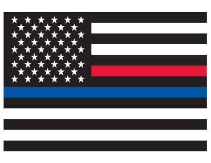 Rothco Thin Blue Line Thin Red Line Flag Decal
