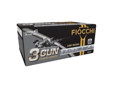 Fiocchi 3-Gun Match Legacy 12 Gauge 2.75" Slug - 0.87 oz - 10rds - 12SLG3G