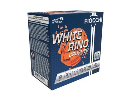 Fiocchi White Rino Crusher 12 Gauge 2.75" #7.5 Shot - 1.12 oz - 25rds - 12WRCRS7