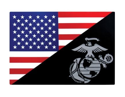 Rothco Usmc Eagle, Globe And Anchor Flag Decal Outside - Back Gum