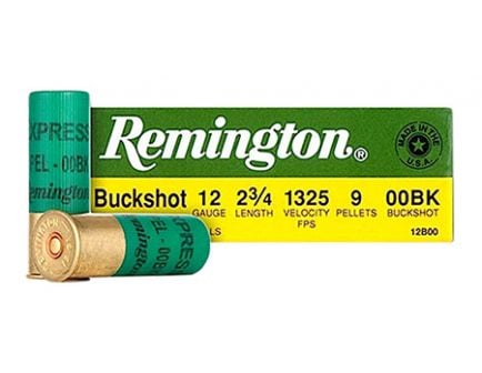 Remington 12ga 2.75" 00 Buckshot Ammunition 100rds - 12B00B