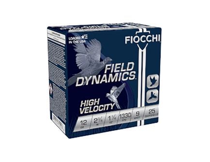 Fiocchi Shooting Dynamics 12 GA 2.75" 1.25 oz. #9 High Velocity 25 Shotshells - 12HV9