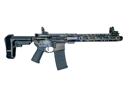 PSA Custom 10.5" Carbine-Length 5.56 NATO 1/7 Phosphate 12" Slant M-lok Pistol W/ 3.5lb Flatbow FCG, Spray Can Camo