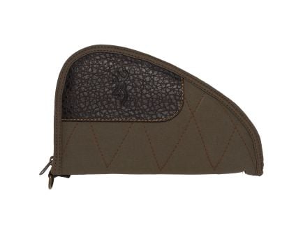 Browning Laredo Canvas/Leather Pistol Rug, Olive with Brown Accents - 1435048411