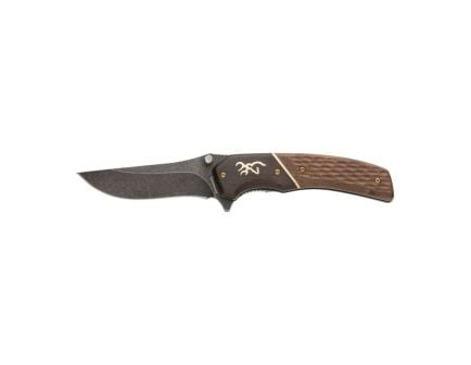 Browning Hunter Large Folding Knife Drop Point, Walnut - 3220392
