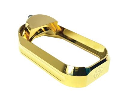 Cross Armory Glock 17/19/22/23/24/31/32/34/35 Gen1-3 Aluminum Flared Magwell, Gold - CRGFMWGD