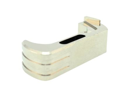 Cross Armory Glock 17/19/22/23 Gen 4 and 5 Aluminum Extended Magazine Catch, Silver - CRG5MCSV