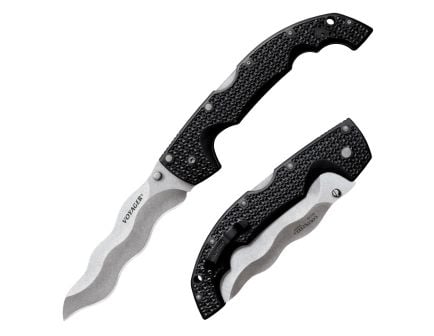 Bold and Tactical Cold Steel Voyager Large Kris Folder Knife in Black - CS-29AXW