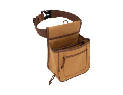 Allen Cotton Canvas Rival Double Compartment Shell Bag, Caramel Brown - 8332