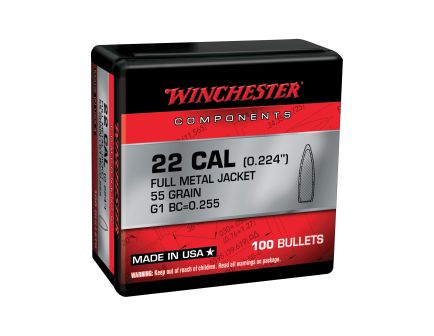 Winchester Ammunition 5.56 55 gr Reloading Bullets  FMJBT 100rds - WB556MC55X