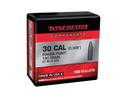Winchester Ammunition .308 Win 180 gr Reloading Bullets  PP 100rds - WB308P180X