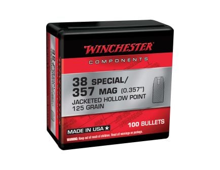 Winchester Ammunition .38 Special 125 gr Reloading Bullets  HP 100rds - WB38HP125X