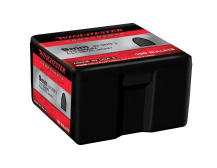 Winchester Ammunition 9mm 115 gr Reloading Bullets  FMJ 100rds - WB9FB115X