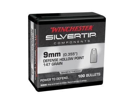 Winchester Ammunition 9mm 147 gr Reloading Bullets  HP 100rds - WB9ST147X
