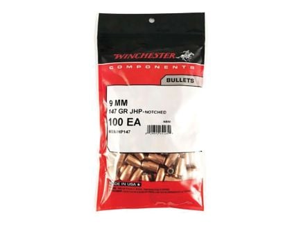 Winchester Ammunition 9mm 147 gr Reloading Bullets  HP 500rds - WB9JHP147D