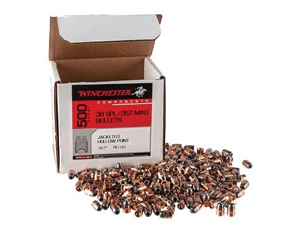 Winchester Ammunition .38 Cal 110 gr Reloading Bullets  HP 500rds - WB38HP110D