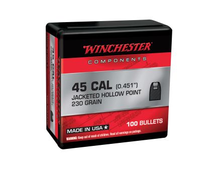 Winchester Ammunition .45 Cal 230 gr Reloading Bullets  HP 100rds - WB45HP230X