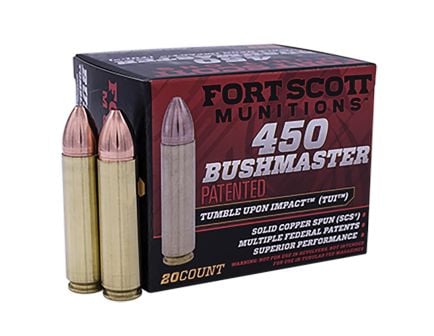 Fort Scott Munitions Tumble Upon Impact .450 Bushmaster 250 gr Ammo SCS - 20rds - 450BM250SCV