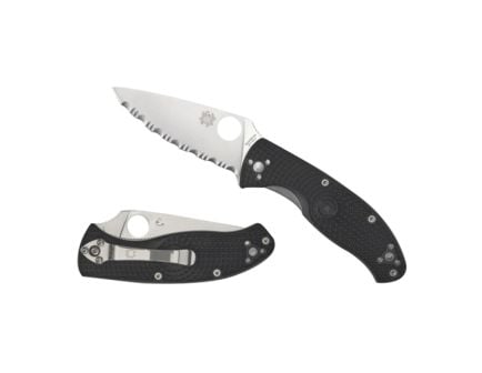 Spyderco Tenacious Lightweight Black Drop Point Blade EDC - C122SBK