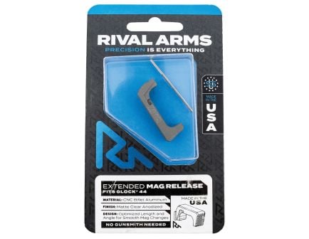 Rival Arms Extended Magazine Release for Glock 44, Natural Gray Anodized - RA-RA72G006D