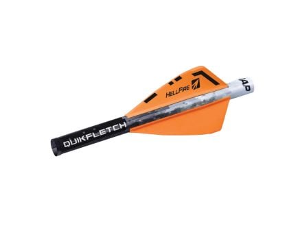 NAP Quikfletch Hellfire Fletching, White/Orange/Orange Pack of 6