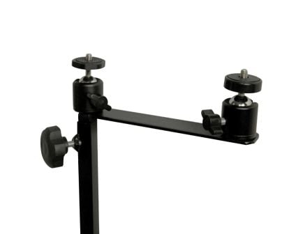 Muddy Steel Dual Camera Ground Mount 4" W x 19" H x 4" D - Sturdy Support in Black - MUD-MTCA-TCS03