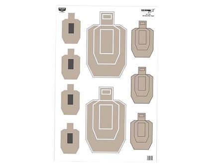 Birchwood Casey EZE-Scorer IPSC Practice Target - Gray/White (100-Pack) - 37072