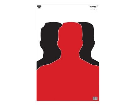 Birchwood Casey EZE-Scorer Silhouette III Target - Black/Red (100-Pack) - 37042