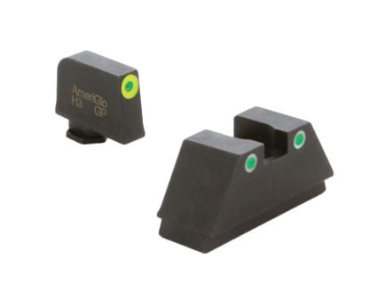 AmeriGlo Sight Set Front/Rear, Green/LumiGreen/Green - GL-333