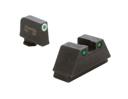 AmeriGlo Sight Set Front/Rear, Green/White/Green - GL-152