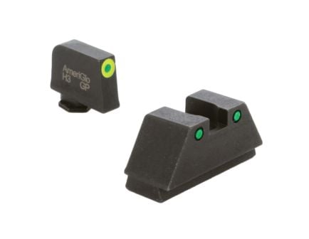 AmeriGlo Sight Set Front/Rear, Green/LumiGreen/Green - GL-252