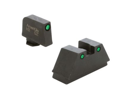 AmeriGlo Sight Set Front/Rear, Green/Black/Green - GL-813
