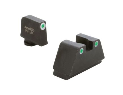 AmeriGlo Sight Set Front/Rear, Green/White - GL-330