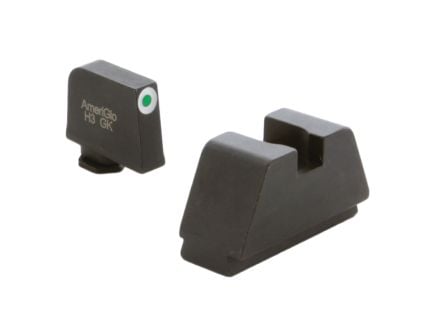 AmeriGlo Sight Set Front/Rear, Green/White/Black - GL-481