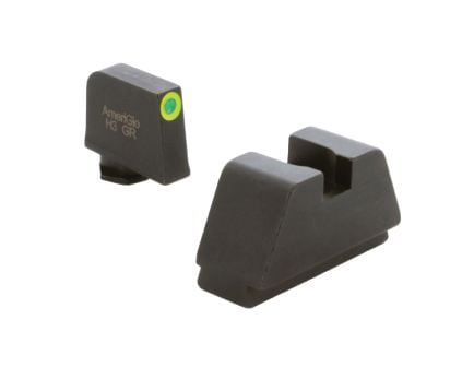 AmeriGlo Sight Set Front/Rear, Green/LumiGreen /Flat Black - GL-681