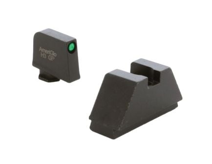 AmeriGlo Sight Set Front/Rear, Green/Black/Flat Black - GL-810