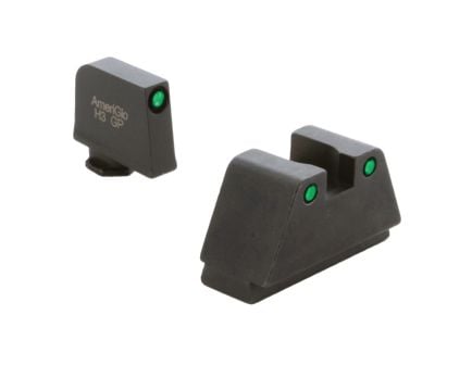 AmeriGlo Sight Set Front/Rear, Green/Green/Black - GL-814