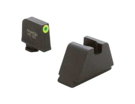AmeriGlo Sight Set Front/Rear, Green/LumiGreen/Flat Black - GL-691