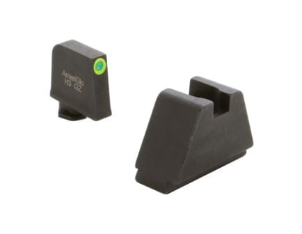 AmeriGlo Sight Set Front/Rear, Green/LumiGreen/Flat Black - GL-682