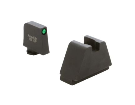 AmeriGlo Sight Set Front/Rear, Green/Black/Flat Black - GL-812