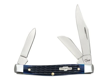Case Stockman Medium Folding Knife Clip Point/Sheepsfoot/Pen, Blue - 02806