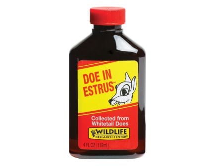 Wildlife Research Doe-In Estrus Doe Urine Powerful Sexual Attractor, 4 fl oz Amber Bottle