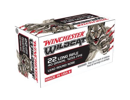 Winchester USA Wildcat .22LR 40 gr Ammo LRN - 5000rds - USA22LR