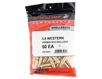 Winchester Ammunition 6.8 Western Unprimed Brass Shellcase - WSC68WU