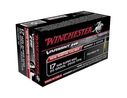 Winchester Super X .17 WSM 25 gr Ammo JHP - 50rds - X17W25