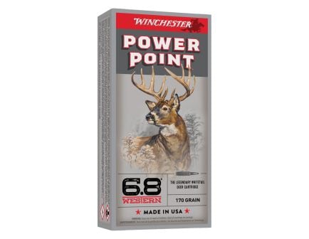 Winchester Power-Point 6.8 Western 170 gr Ammo PP - 20rds - X68W1